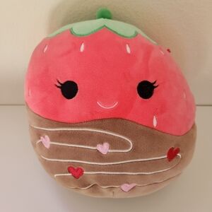 Squishmallows Scarlet 8” Chocolate Dipped Strawberry Plush | Kawaii Gift |